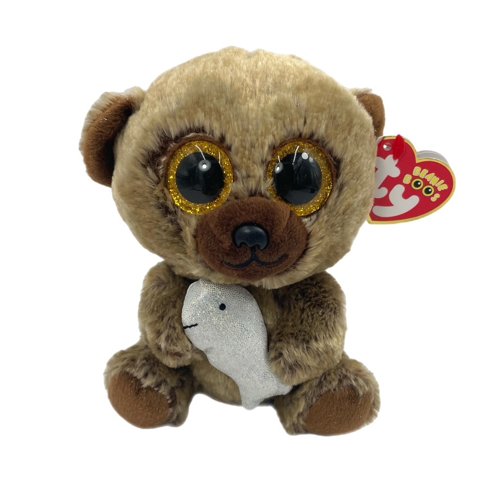 Ty Beanie Boos Henry the Bear w/Fish Plush 6”